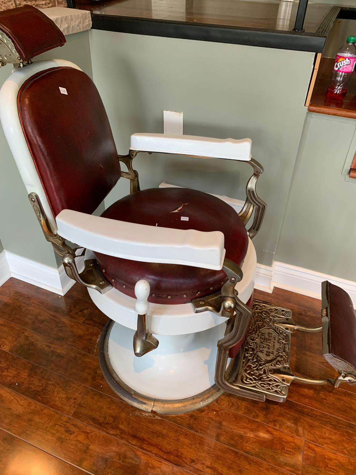 Koken Barber chairs get fixed up by Fade Room. Toronto, Canada