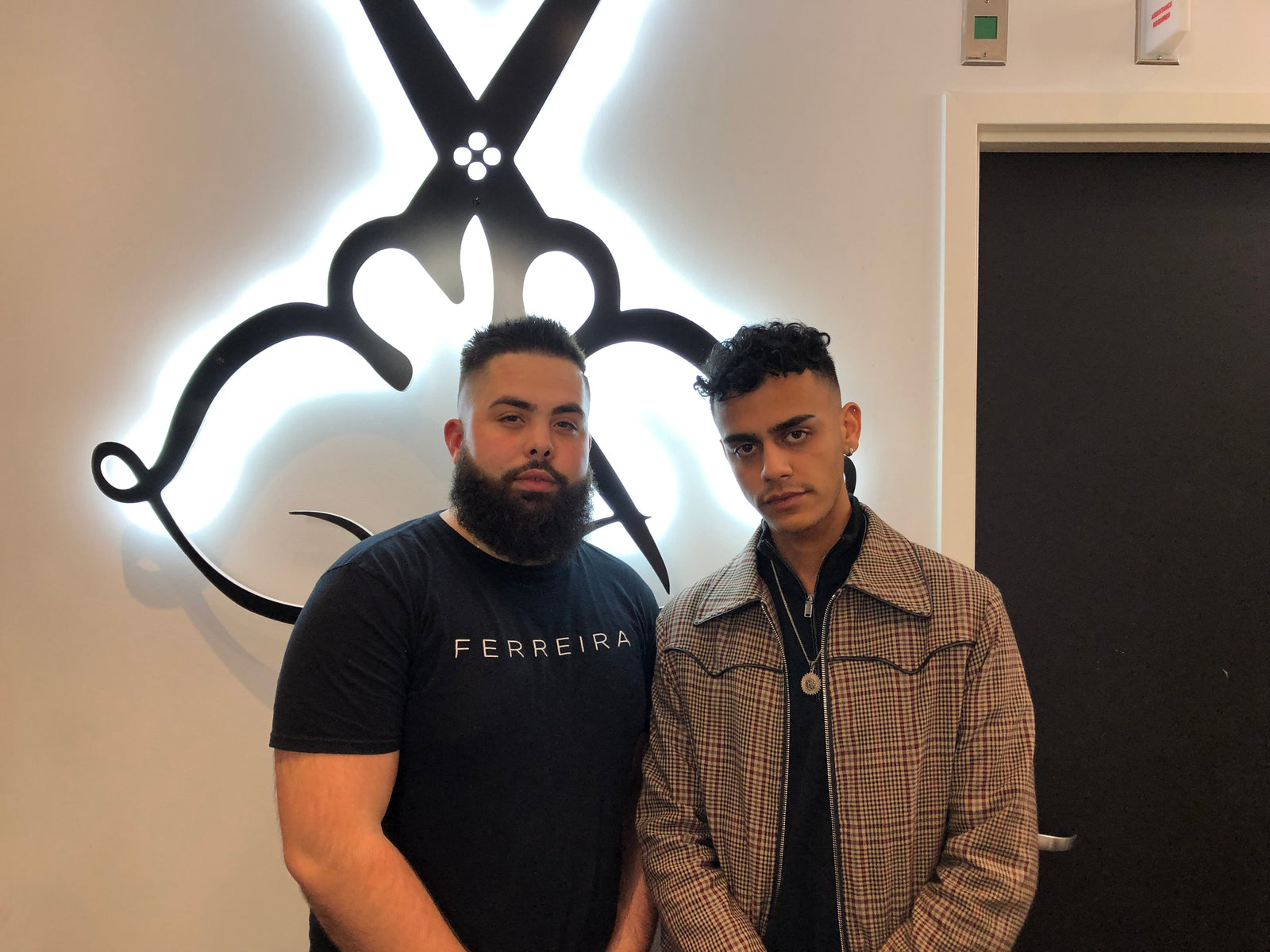 Lais at Fade Room barbershop getting his haircut by Nelson Pires