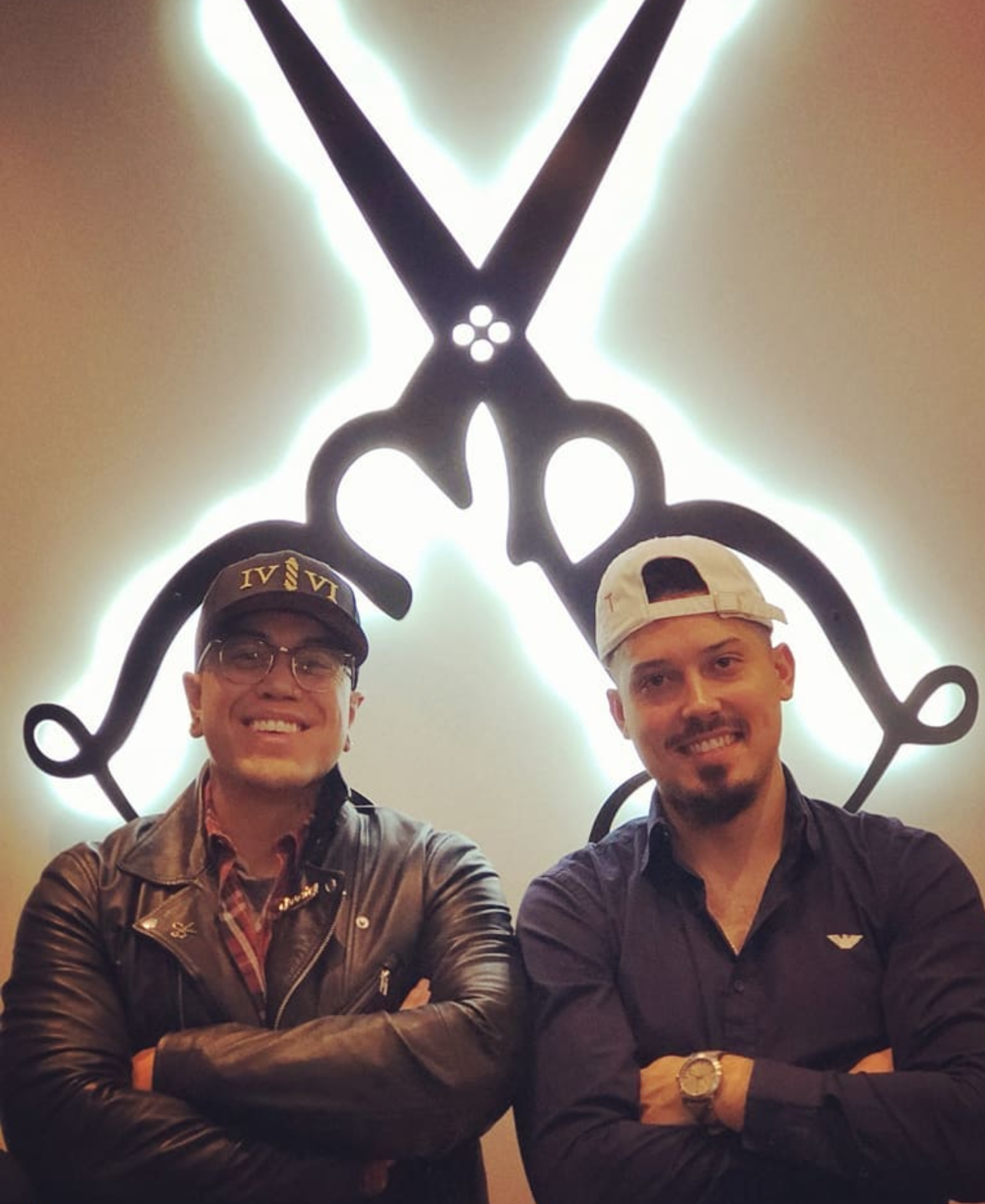 Claudio Ferreira "Claudio the barber", Scott "Famos" Ramos event at Fade Room barbershop in Toronto, Ontario