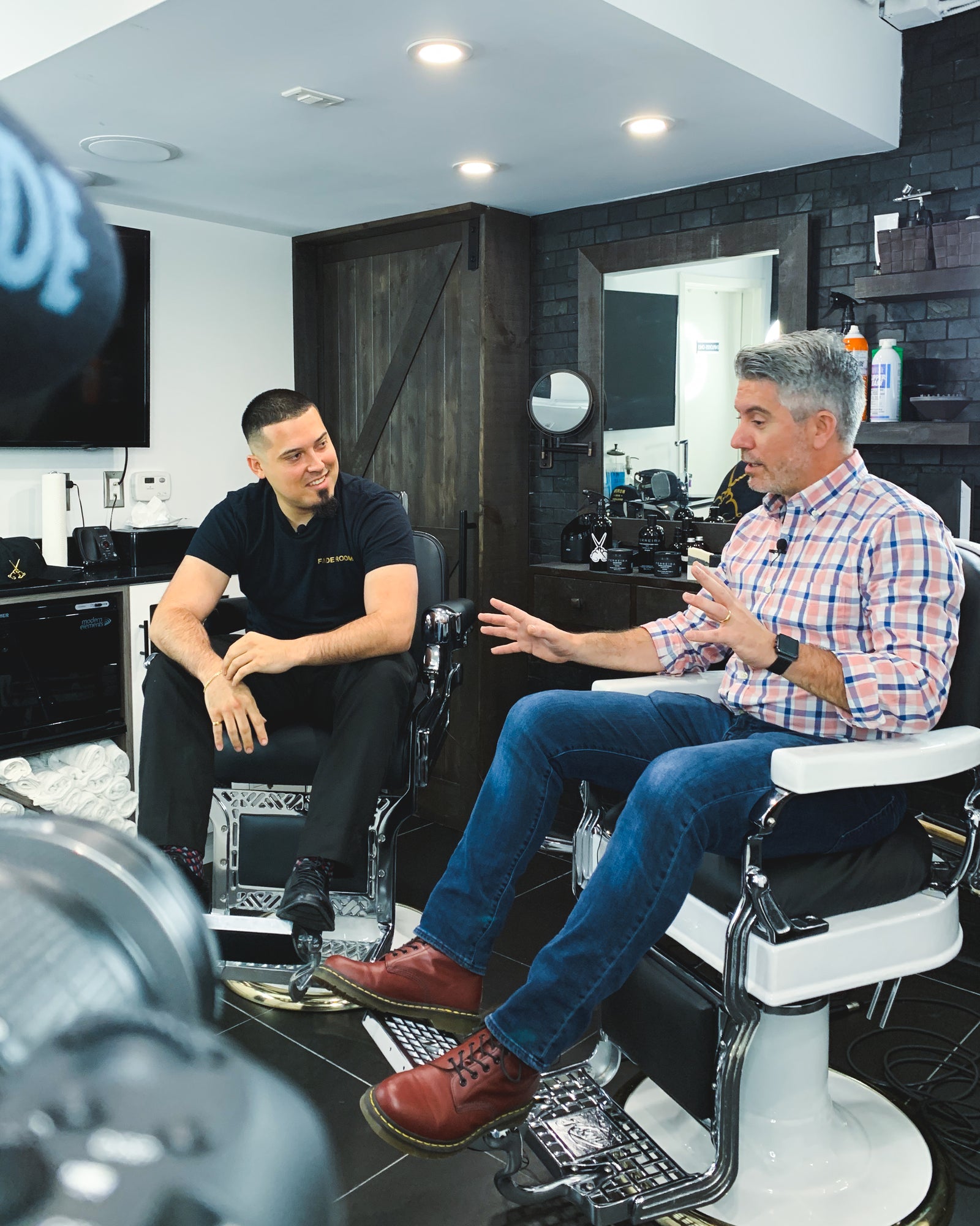 Creative spin podcast interviews Claudio Ferreira from Fade Room barbershop